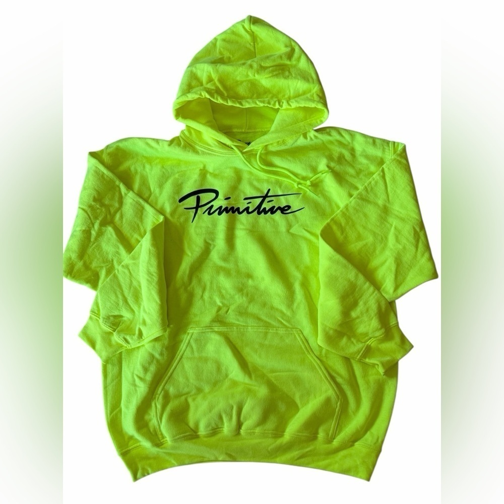 Primitive Hoodie Neon Yellow LARGE NEW